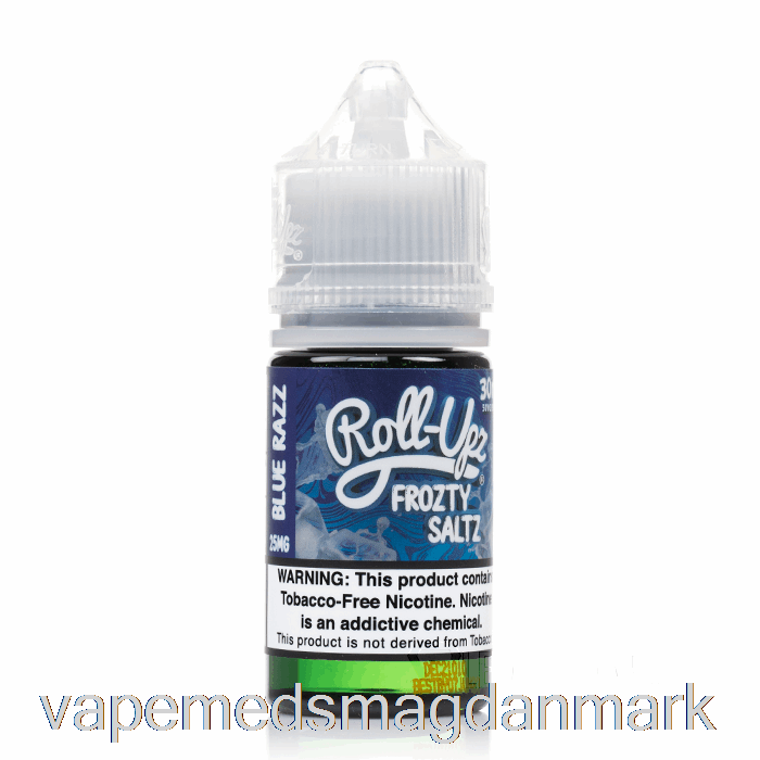 Vape Med Smag Blå Hindbæris - Juice Roll-upz Salt - 30ml 25mg